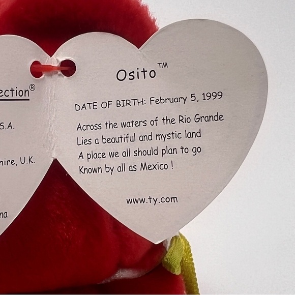 Osito Ty Beanie Baby with errors on Tags - Picture 4 of 11